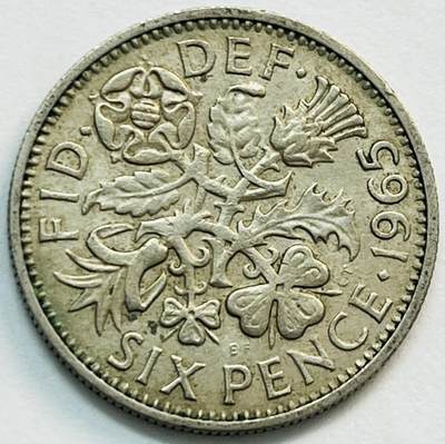 神仙姐姐-中外币专场20 - 1965年英国6便士