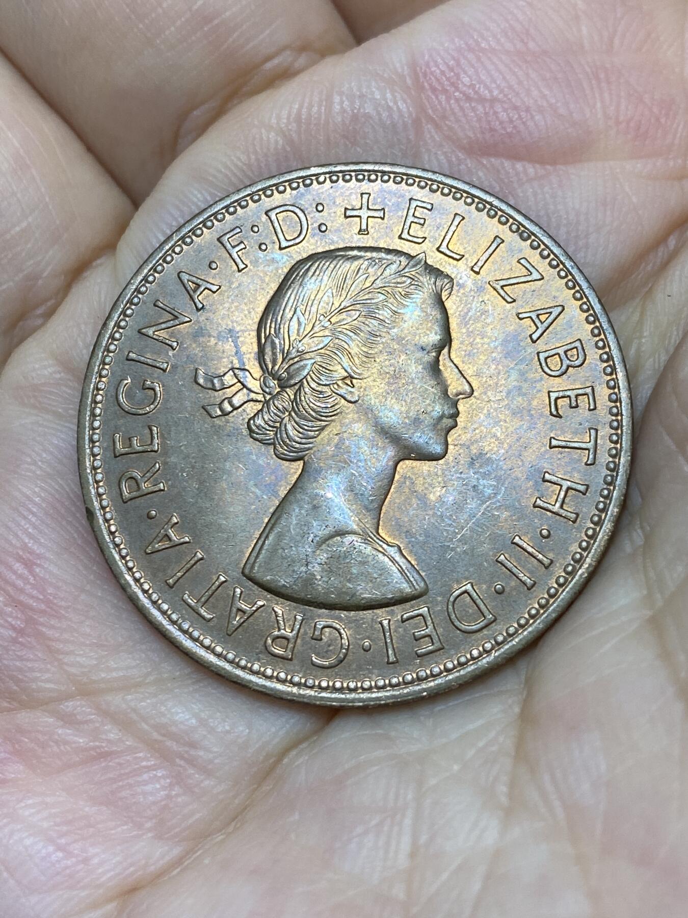 2025年第七十五场(总第一百零一场）外国好品散币(免佣金) 英国🇬🇧1967年1便士(伊丽莎白二世青年桂冠第二版，普制币关门年)