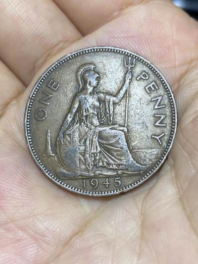 2025年第七十五场(总第一百零一场）外国好品散币(免佣金) - 英国🇬🇧1945年1便士(乔治六世第一版，印度皇帝版)