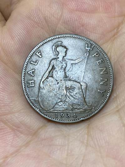 2025年第七十五场(总第一百零一场）外国好品散币(免佣金) - 英国🇬🇧1934年半便士(乔治五世第三版)