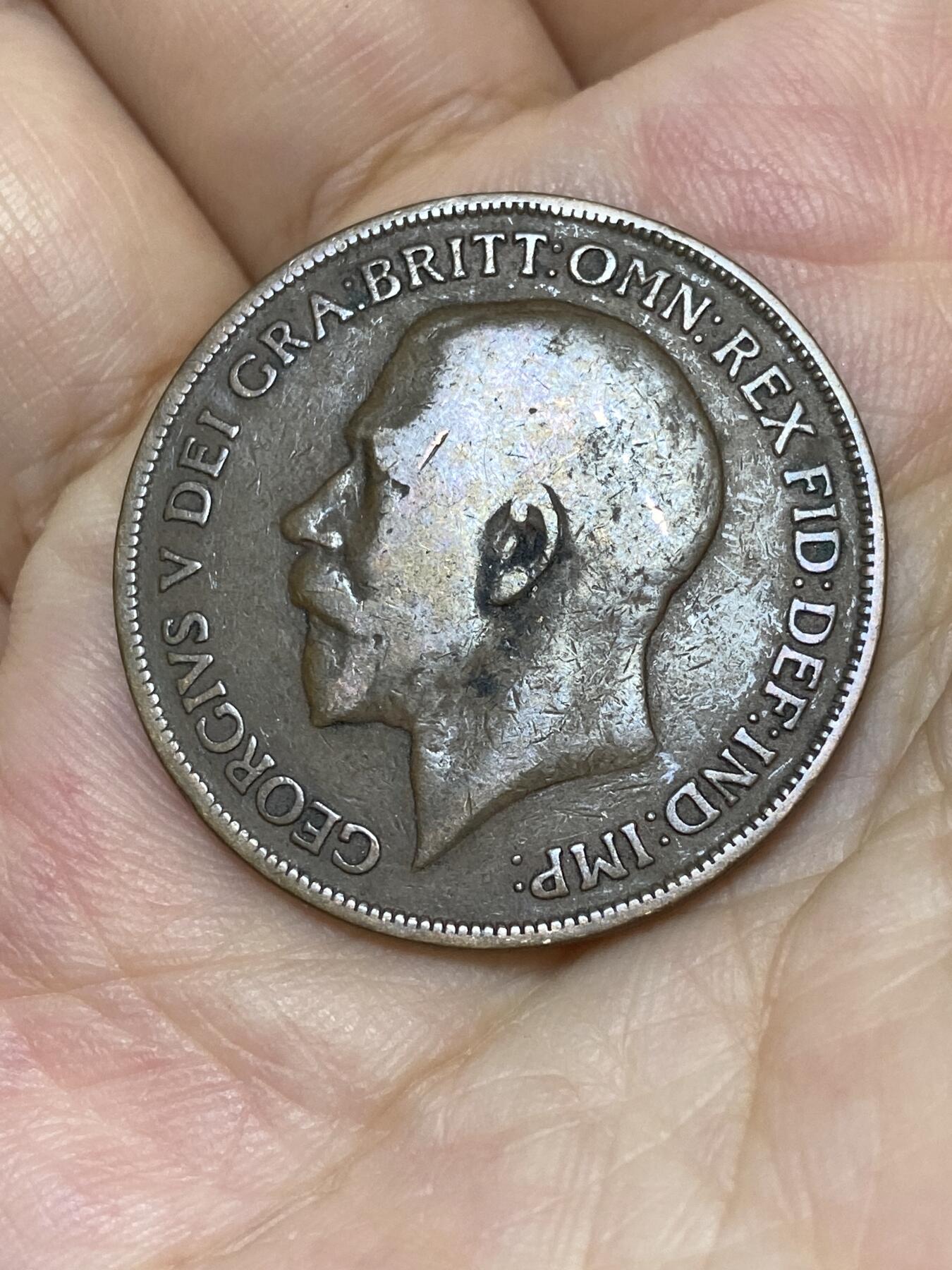 2025年第七十五场(总第一百零一场）外国好品散币(免佣金) 英国🇬🇧1919年1便士(乔治五世第一版)