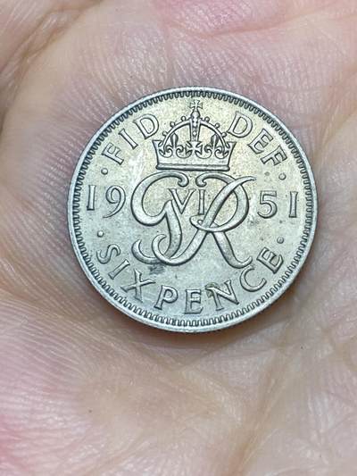 2025年第七十五场(总第一百零一场）外国好品散币(免佣金) - 英国🇬🇧1951年6便士(乔治六世第三版)