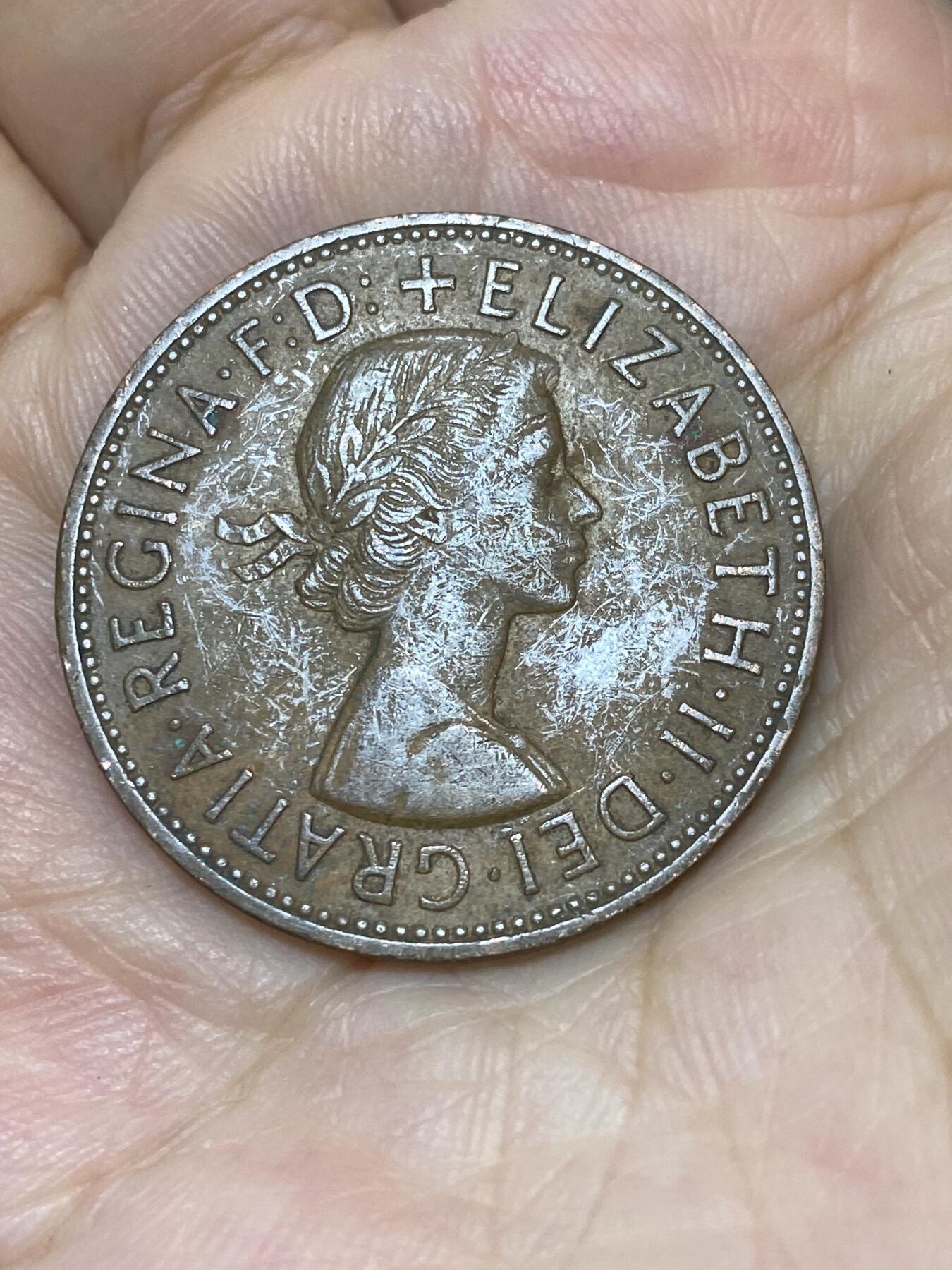 2025年第七十五场(总第一百零一场）外国好品散币(免佣金) 英国🇬🇧1965年1便士(伊丽莎白二世青年桂冠第二版)