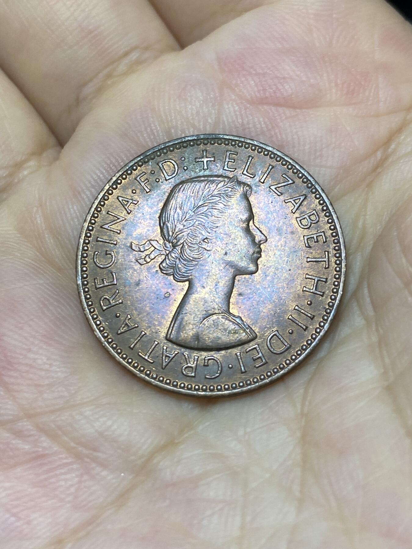 2025年第七十五场(总第一百零一场）外国好品散币(免佣金) 英国🇬🇧1965年半便士(伊丽莎白二世青年桂冠第二版)