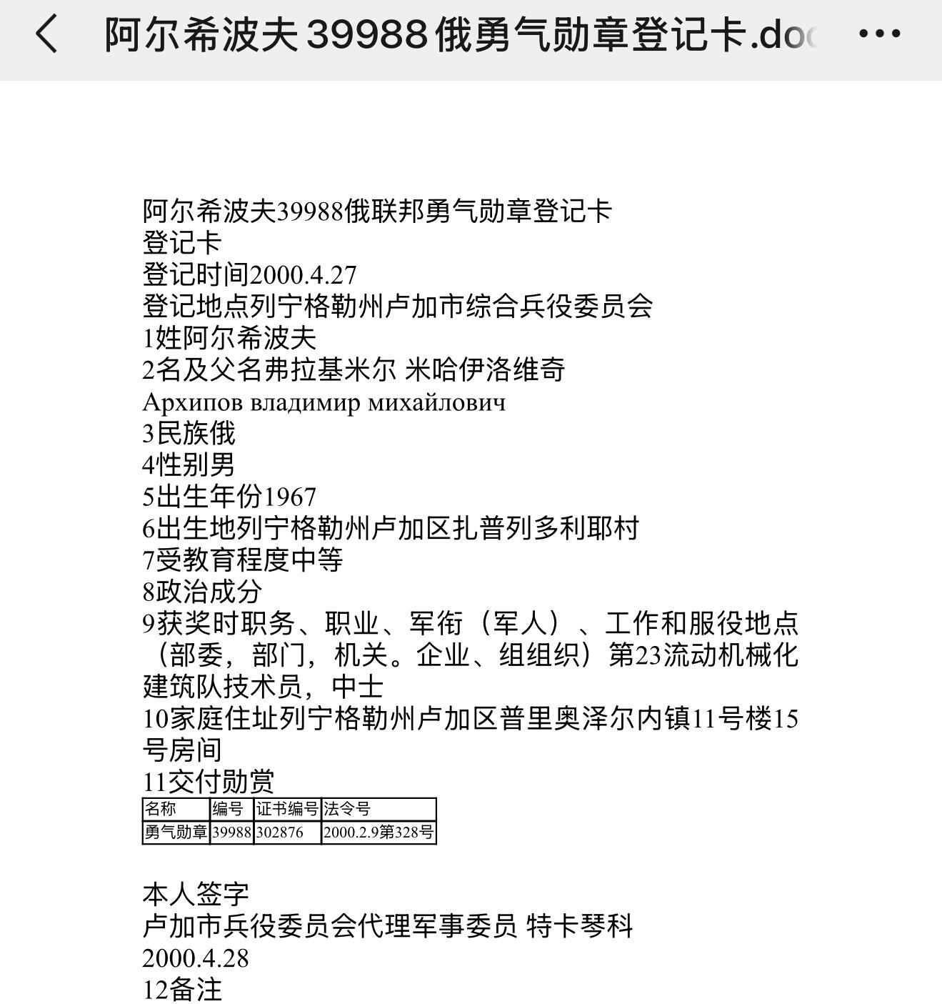 RimeNova韵星2025军品类夏季拍卖会-- RimeNova 2025 Summer Militaria Sale 俄罗斯联邦勇气勋章，带证书一套 编号39988（已查询登记卡）