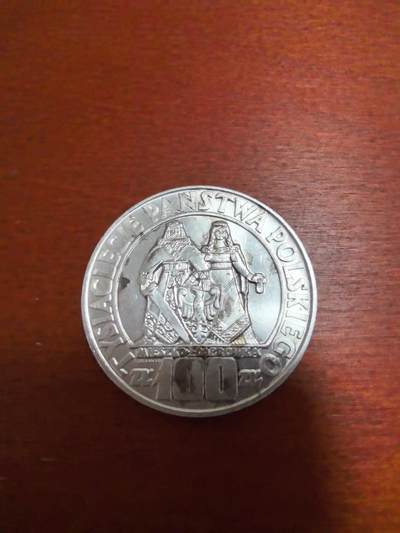 长老汇蛇年精选第三十二场拍卖 - 1966波兰千禧年100兹罗提银币，20克900银，稀少，克书75美金