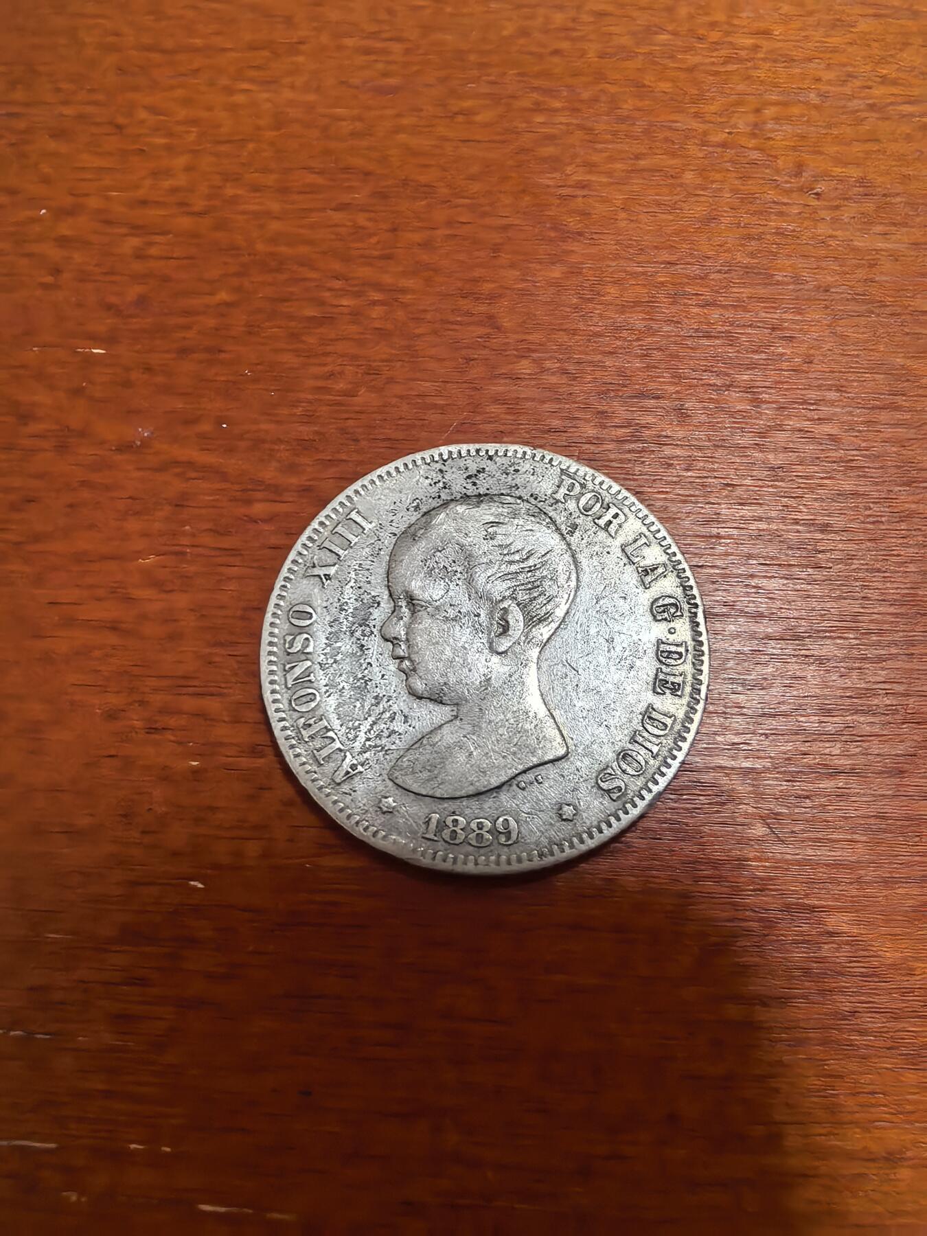长老汇蛇年精选第三十二场拍卖 1889西班牙阿方索十三世娃娃头50分银币，2.5克835银，50万枚，极少见