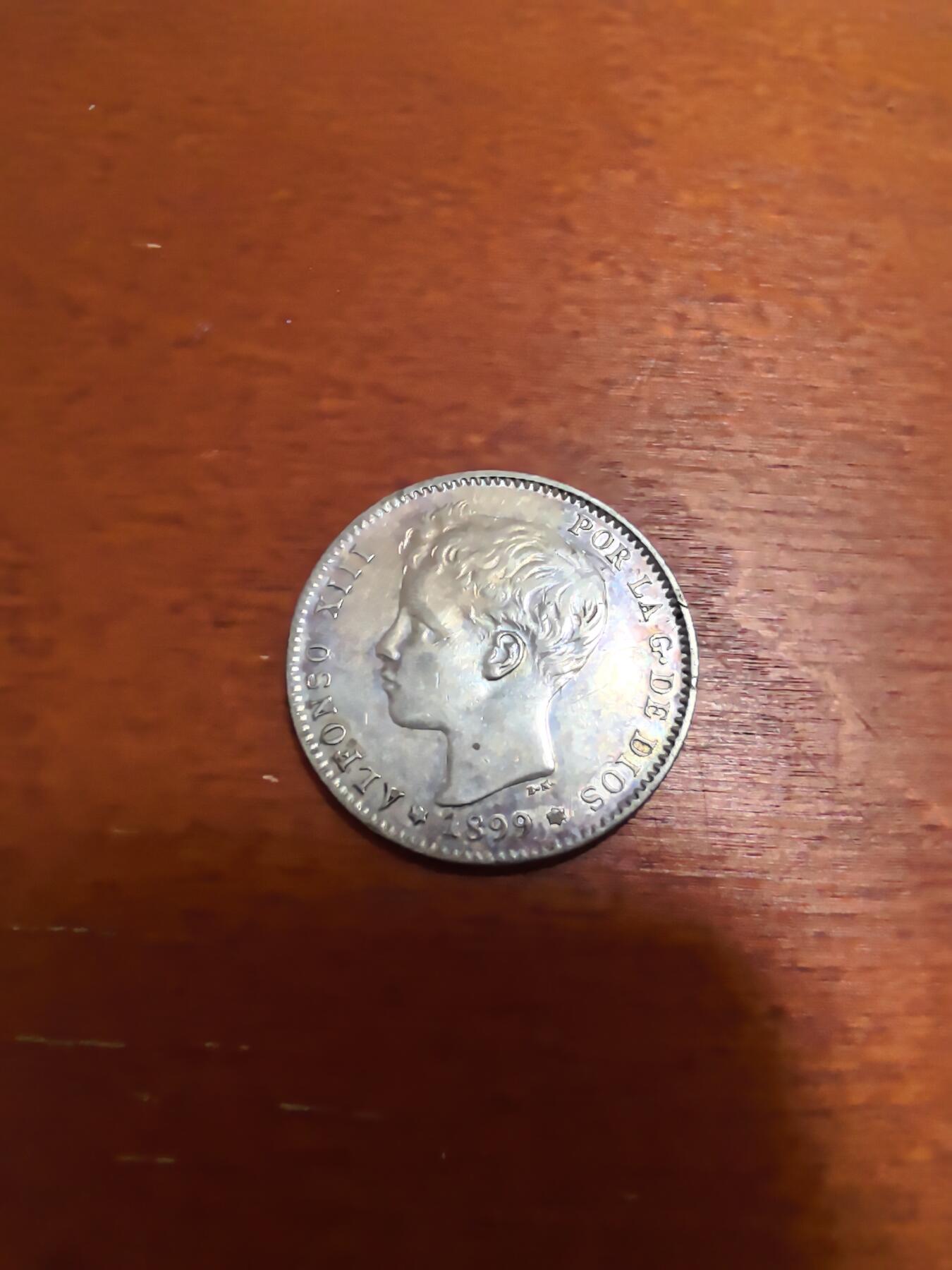 长老汇蛇年精选第三十二场拍卖 1899西班牙阿方索十三世2比索银币，好品