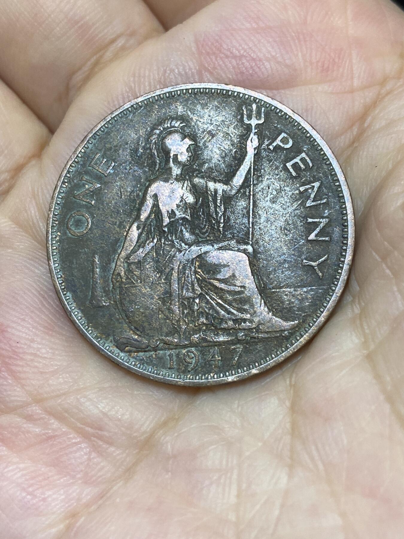 2025年第七十五场(总第一百零一场）外国好品散币(免佣金) 英国🇬🇧1947年1便士(乔治六世第一版，印度皇帝版)