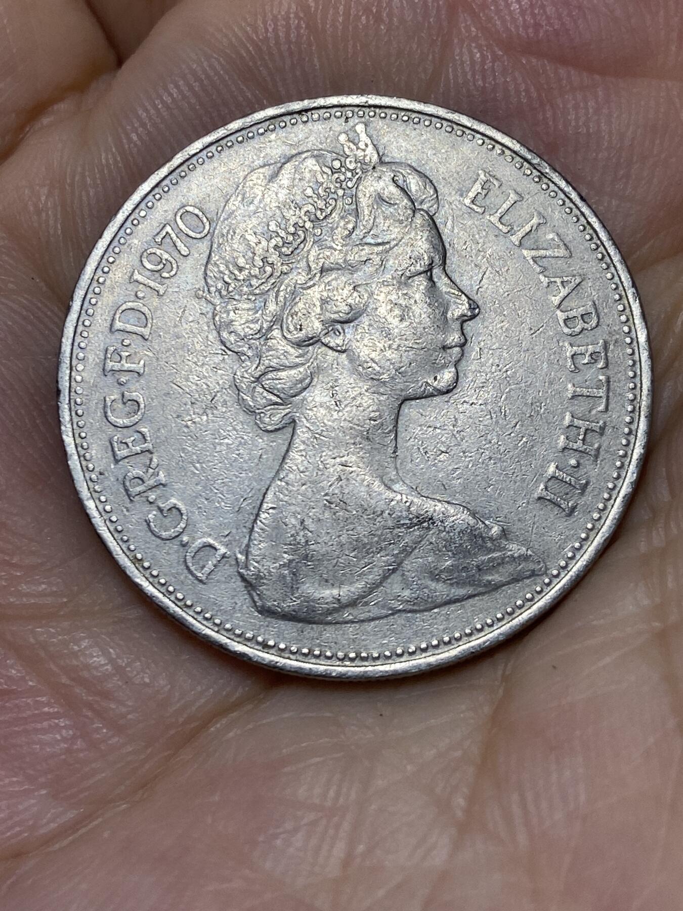 2025年第七十五场(总第一百零一场）外国好品散币(免佣金) 英国🇬🇧1970年10新便士(伊丽莎白二世中年花冠，十进制第一版)