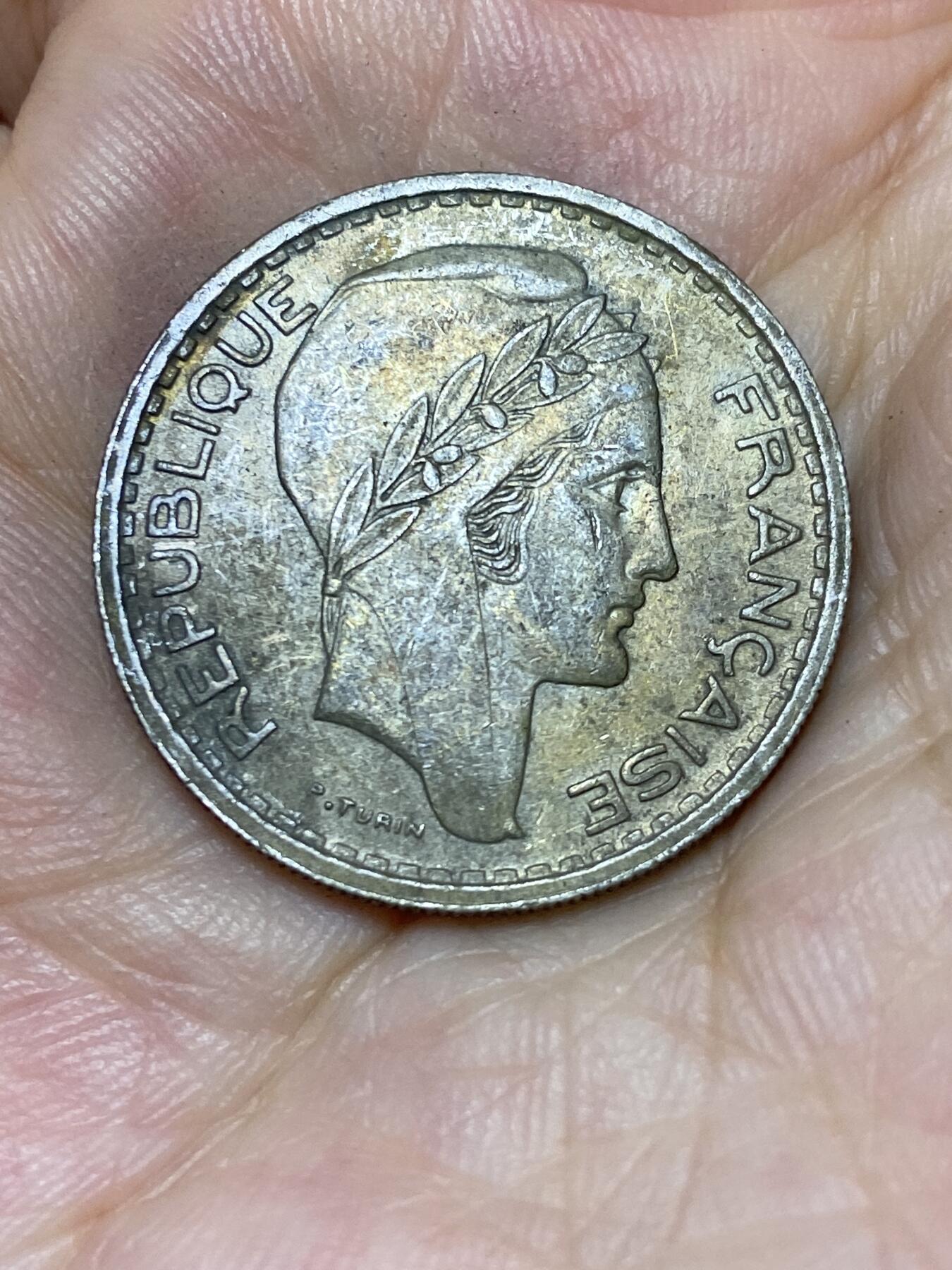 2025年第七十六场(总第一百零二场）外国好品散币(免佣金) 法国🇫🇷1948年10法郎(小头版，B标博蒙莱罗热造)