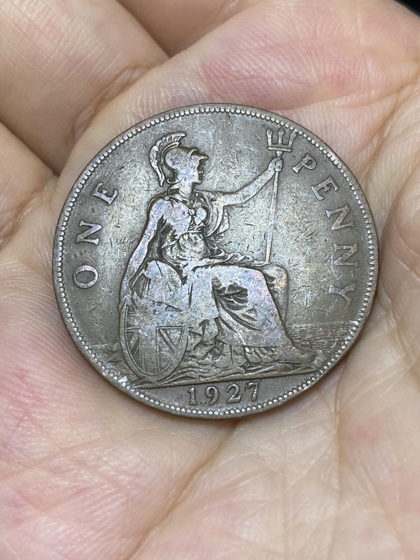 2025年第七十五场(总第一百零一场）外国好品散币(免佣金) 英国1927年1便士(乔治五世第二版，关门年仅发行2年)