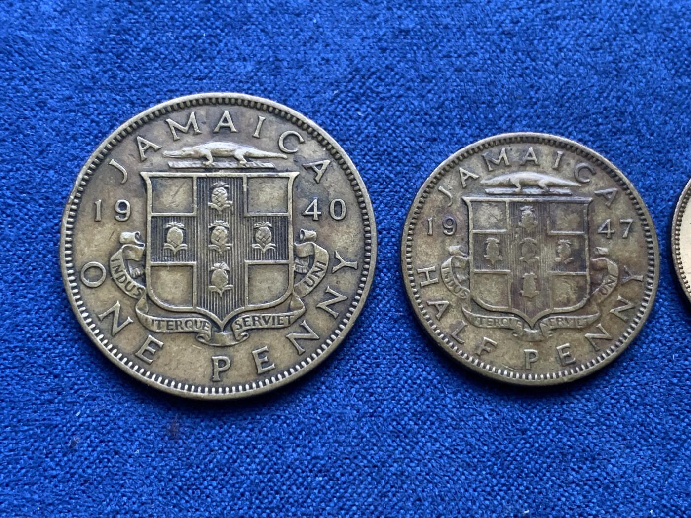 《竞宝斋》第407场 周日，周一，2场连拍 （全场包邮） 3枚一组 英属牙买加1938-1947年乔治六世