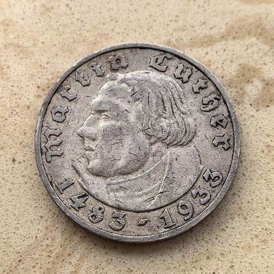 道一币馆币章第一百四十一场 - 德国1933年马丁路德诞辰450年5马克纪念银币