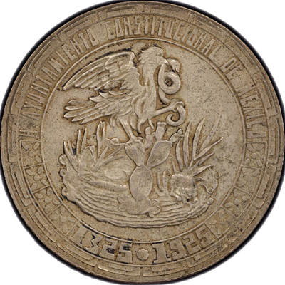PCGS MS62冠军1925墨西哥墨西哥城建城六百周年纪念大银章 - PCGS MS62冠军1925墨西哥墨西哥城建城六百周年纪念大银章