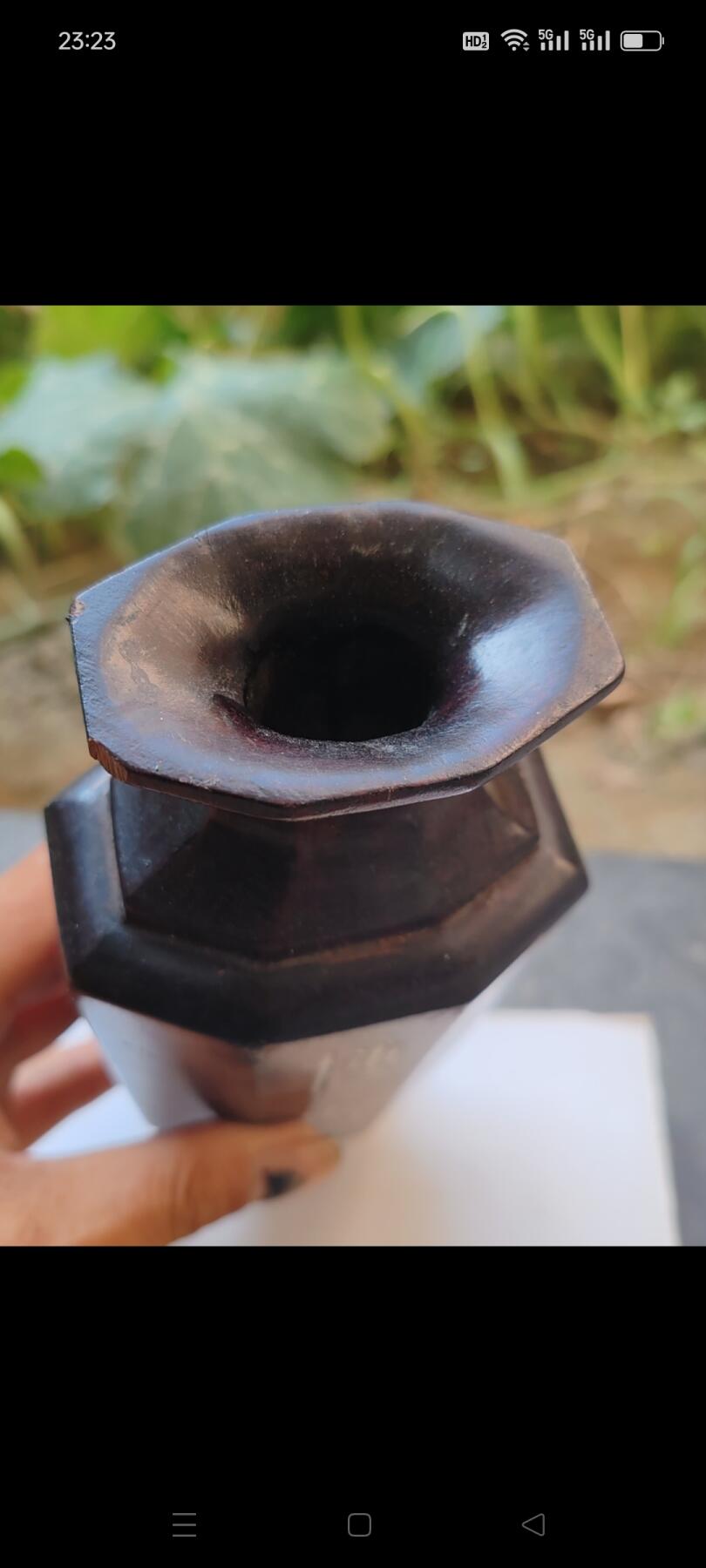 老红木哈喇皮镶嵌摆件，品相如图
