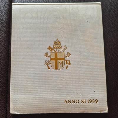 道一币馆币章第一百四十场 - 原包装 梵蒂冈1989年纪念套币七枚 含1000里拉银币