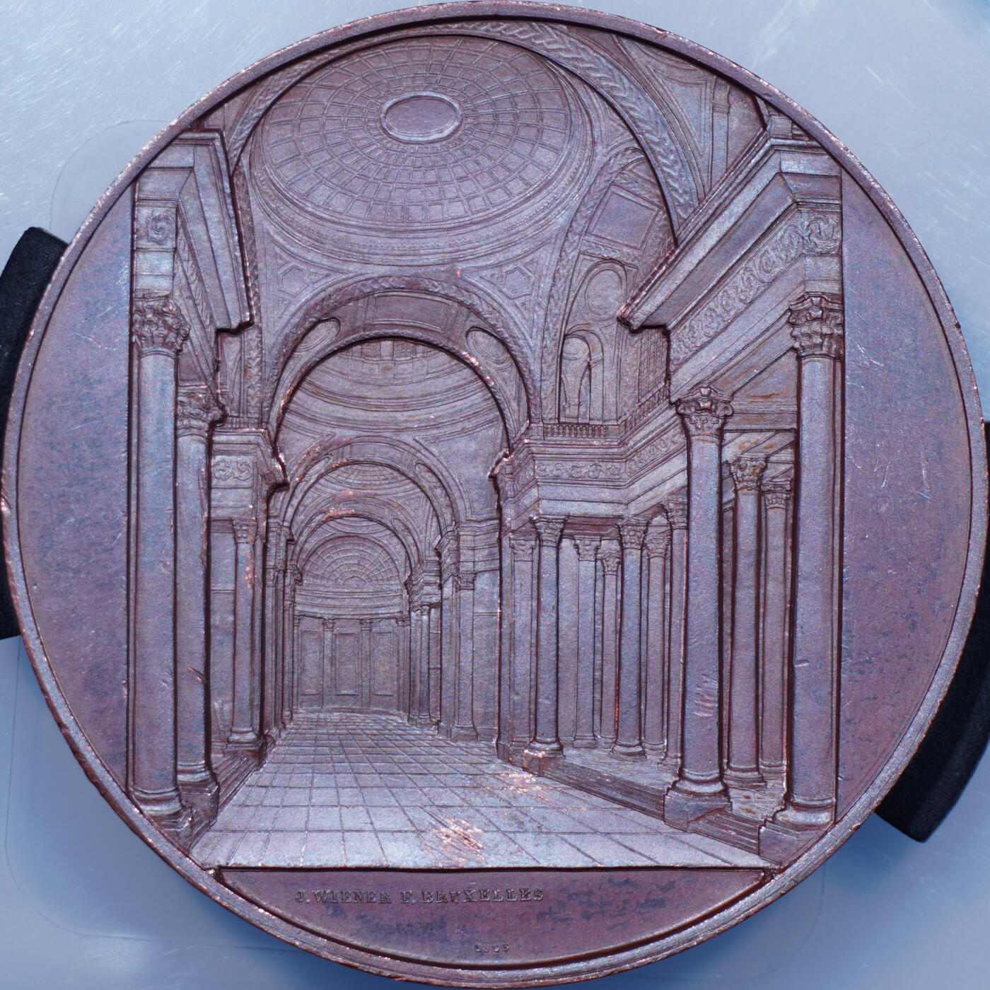 1858年法国巴黎先贤祠/万神殿开工百年纪念大铜章