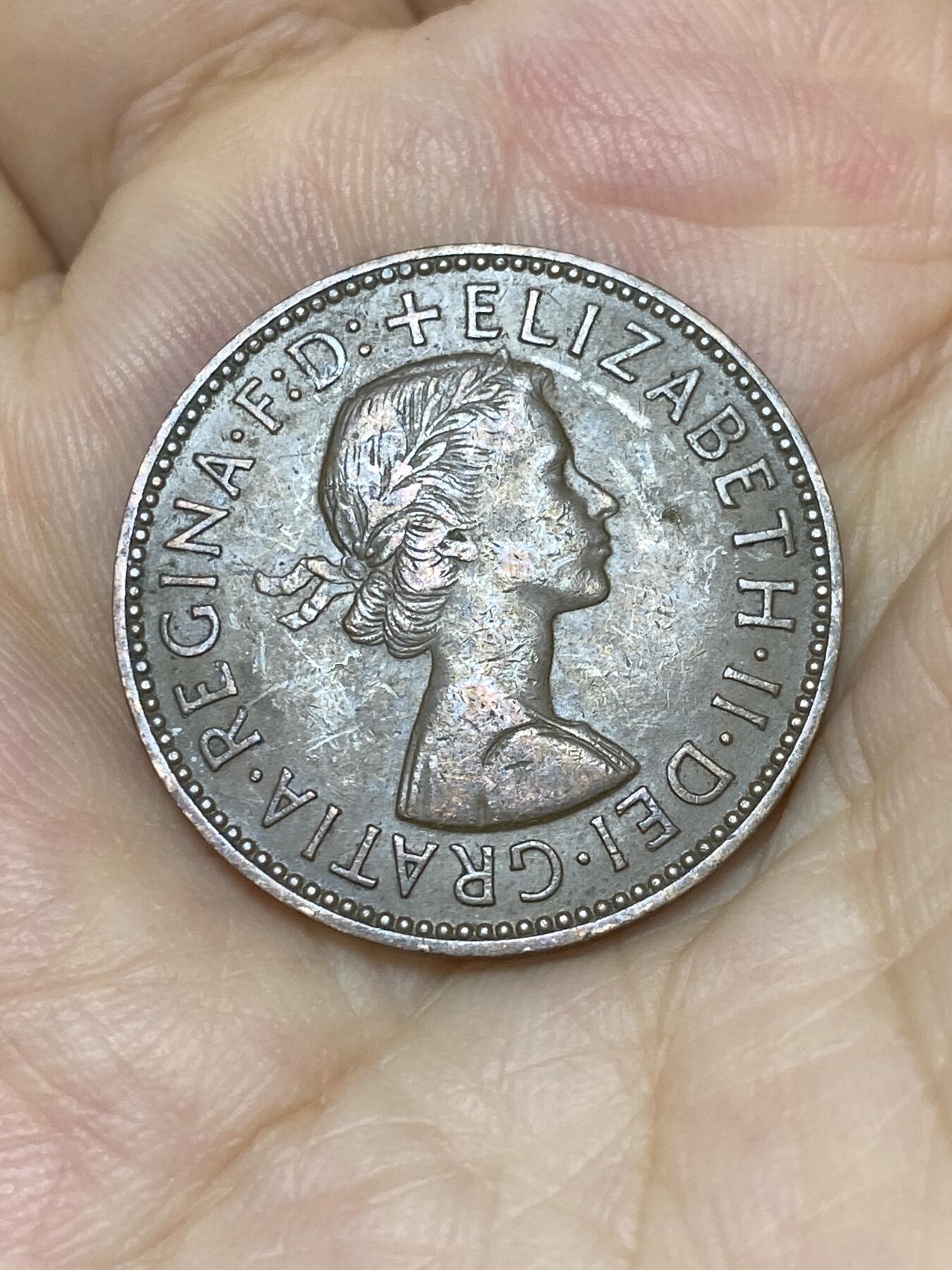 2025年第七十五场(总第一百零一场）外国好品散币(免佣金) 英国🇬🇧1958年半便士(伊丽莎白二世青年桂冠第二版)