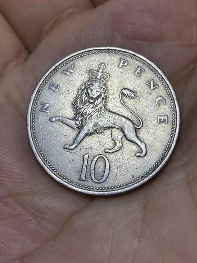 2025年第七十五场(总第一百零一场）外国好品散币(免佣金) - 英国🇬🇧1968年10新便士(伊丽莎白二世中年花冠，十进制第一版首发年)
