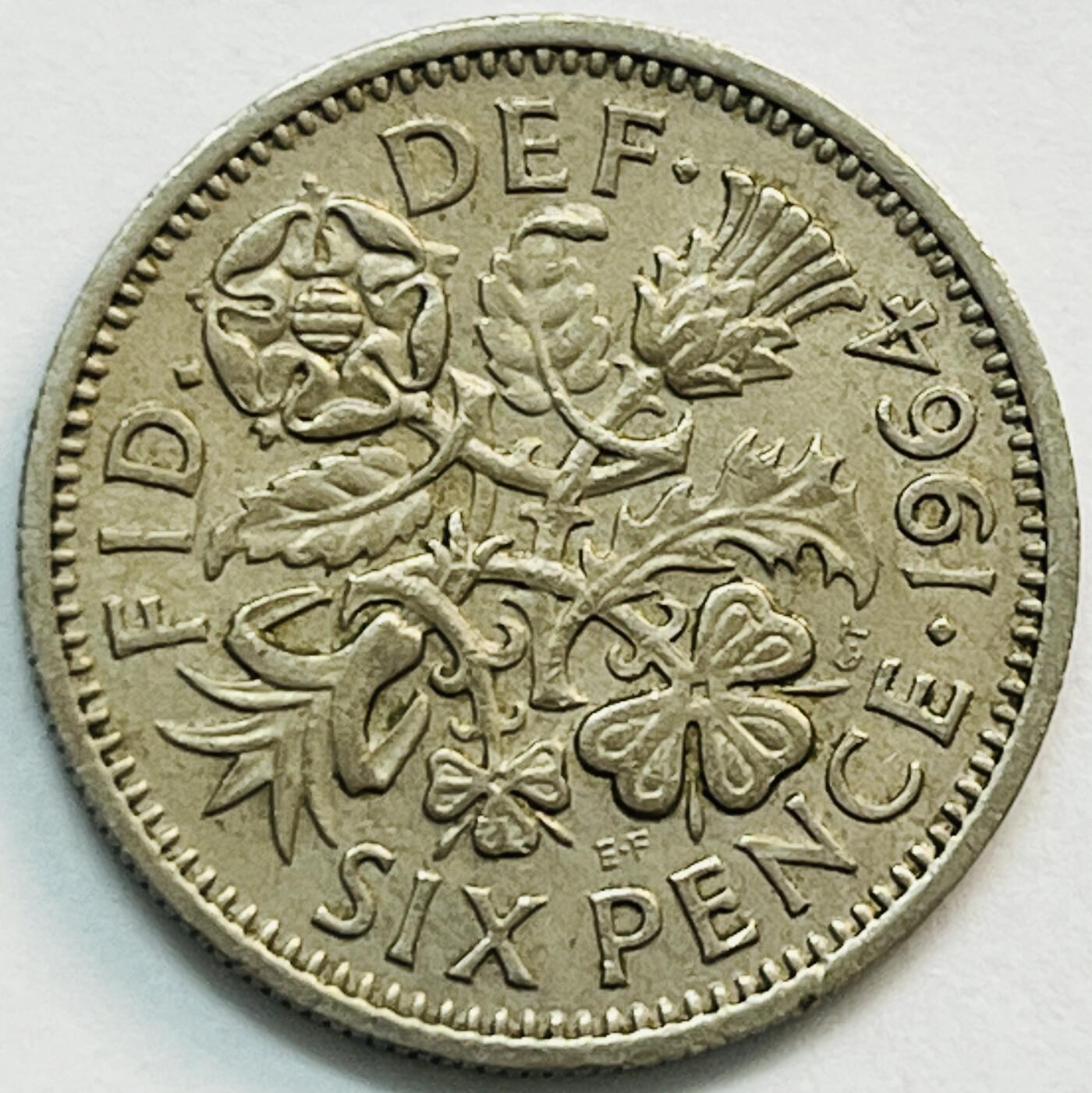 神仙姐姐-中外币专场20 1964年英国6便士