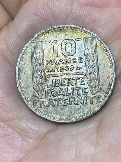 2025年第七十六场(总第一百零二场）外国好品散币(免佣金) - 法国🇫🇷1949年10法郎(小头版，关门年)