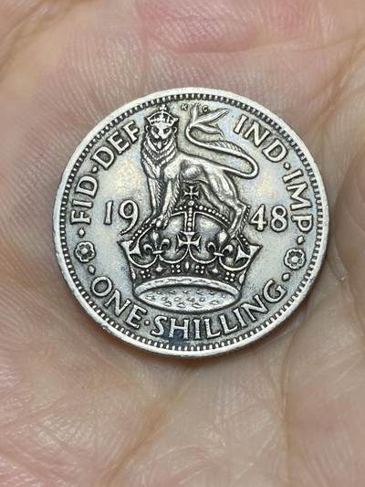 2025年第七十五场(总第一百零一场）外国好品散币(免佣金) - 英国🇬🇧1948年1先令(乔治六世第二版，英格兰站狮版，关门年仅发行2年)