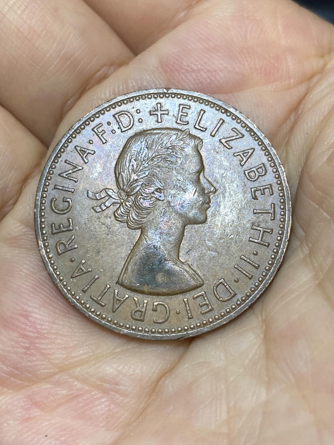 2025年第七十五场(总第一百零一场）外国好品散币(免佣金) 英国🇬🇧1964年1便士(伊丽莎白二世青年桂冠第二版)