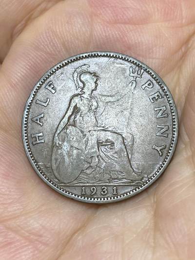 2025年第七十五场(总第一百零一场）外国好品散币(免佣金) - 英国🇬🇧1931年半便士(乔治五世第三版)