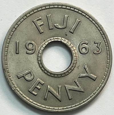 神仙姐姐-中外币专场20 - 1963年英属斐济1便士