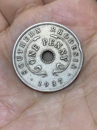 2025年第七十五场(总第一百零一场）外国好品散币(免佣金) - 英属南罗得西亚1937年1便士(乔治六世加冕年，第一版)