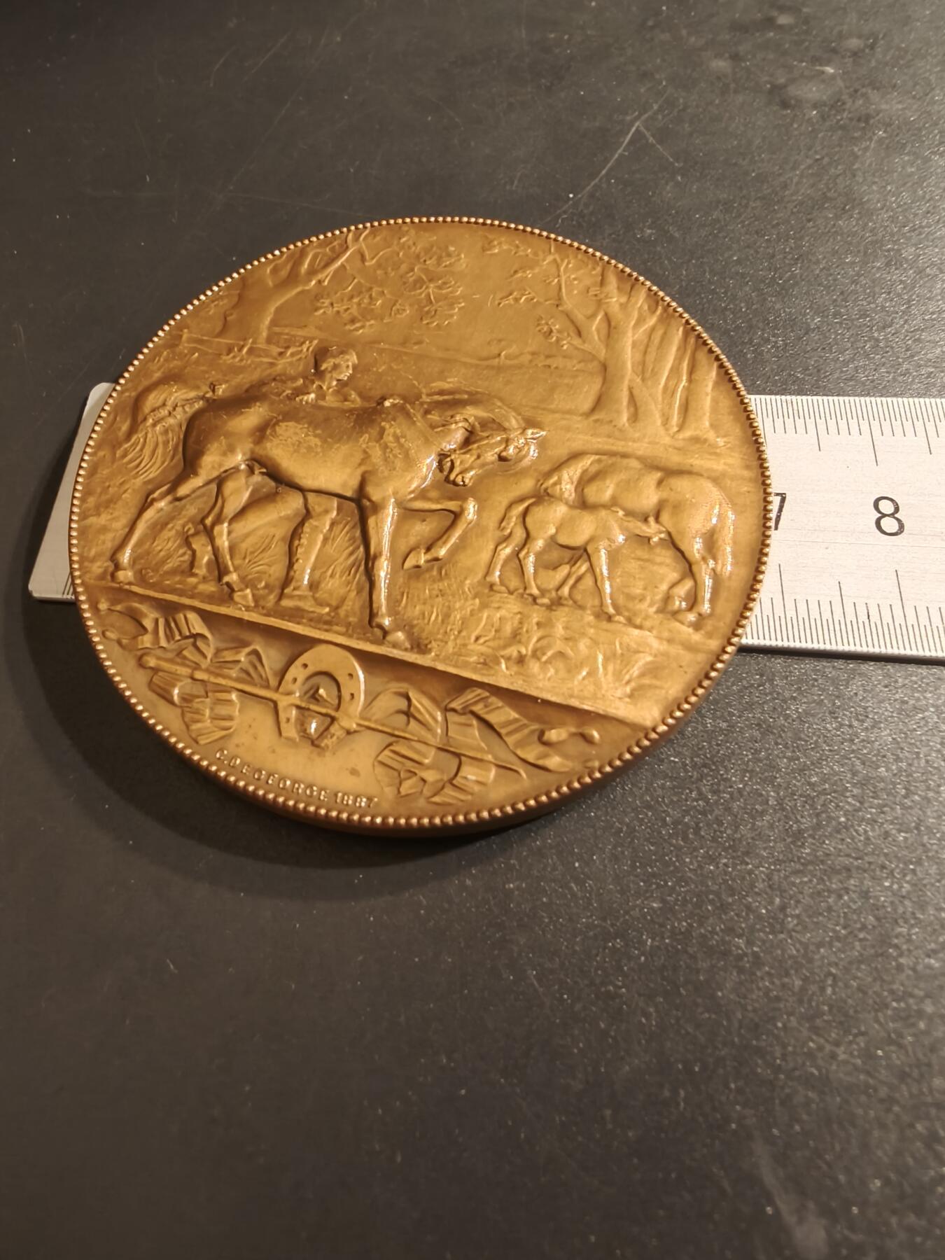 老王徽章第140期 法国畜牧业养殖大铜章    直径69mm   重量149g