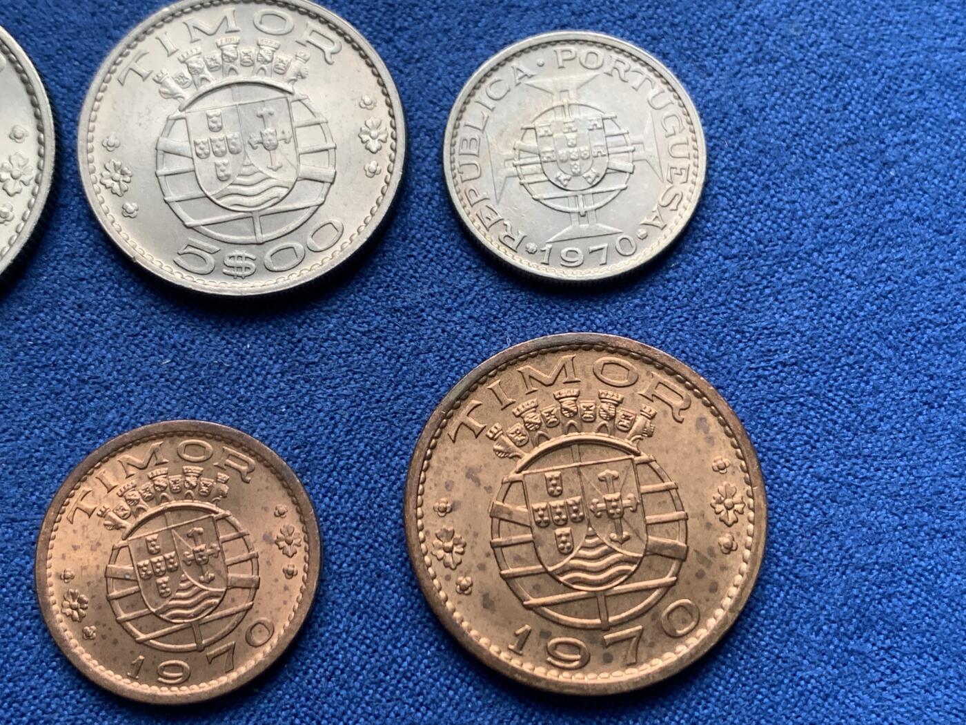 《竞宝斋》第408场 周日，周一，2场连拍 （全场包邮） 6枚一组 葡属东帝汶1970年