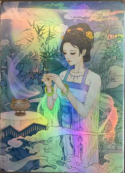 龙虎卡牌第四十九场 （无佣金，满120包邮，欢迎送拍，摩点开车） - 彩闪 小花瓣 - 貂蝉拜月