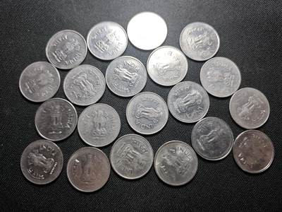 KK钱币收藏小铺 《批量/好品散币 套币 银币》专场 2月预留时间 周末发货 -   印度卢比一组20枚