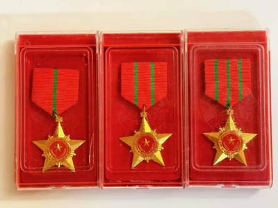RimeNova韵星2025军品类夏季拍卖会-- RimeNova 2025 Summer Militaria Sale - 越南社会主义共和国光荣战士奖章一二三级一套带原盒