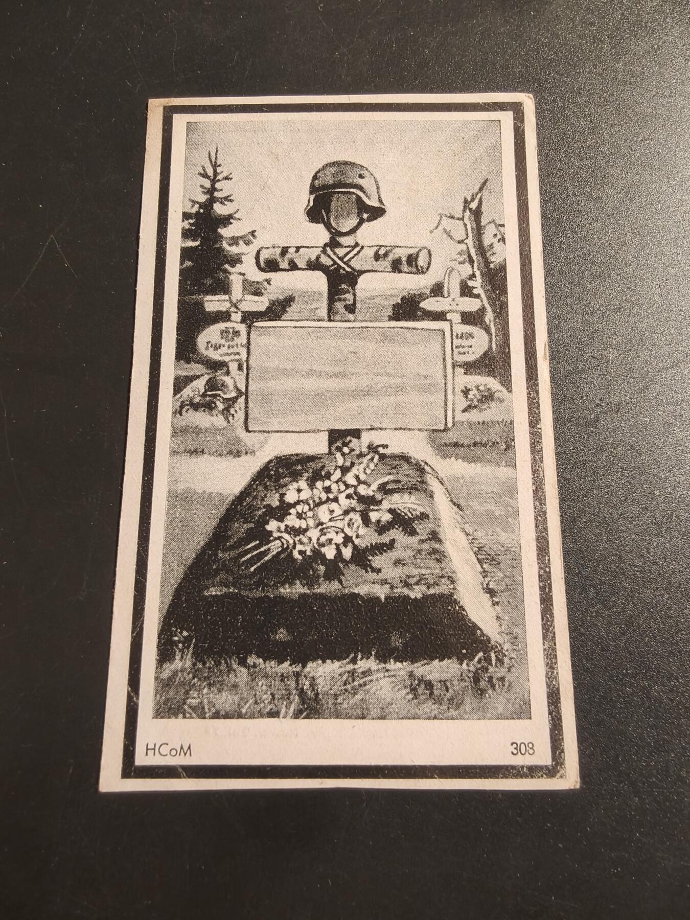 老王徽章第140期 德三士兵阵亡纪念卡     菲利克斯·福克斯，基希贝格  山地步兵团士官兼排长。曾获多项勋章  1945年5月1日遇害，时年25岁零7个月。