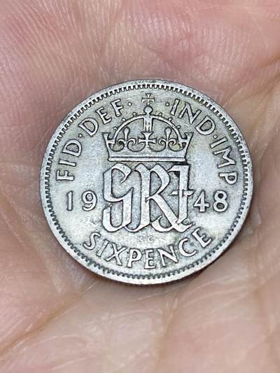 2025年第七十六场(总第一百零二场）外国好品散币(免佣金) - 英国🇬🇧1948年6便士(乔治六世第二版，关门年仅发行2年)