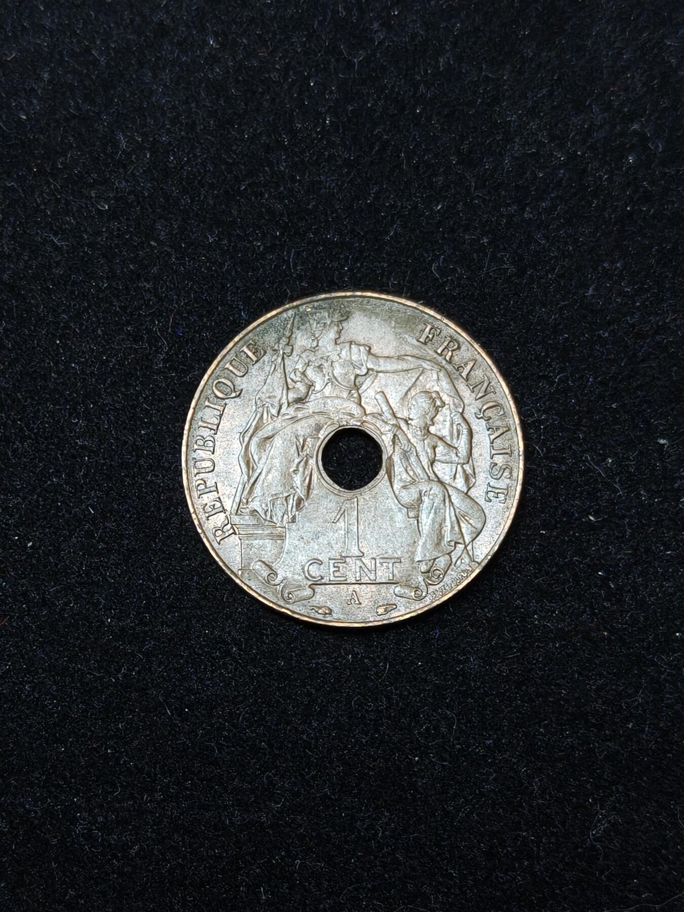 蜀地medal第10场精品专场拍卖 法属安南殖民时期百分之一铜币 #02