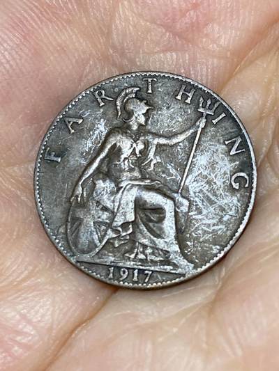2025年第七十六场(总第一百零二场）外国好品散币(免佣金) - 英国🇬🇧1917年1法新(乔治五世第一版)