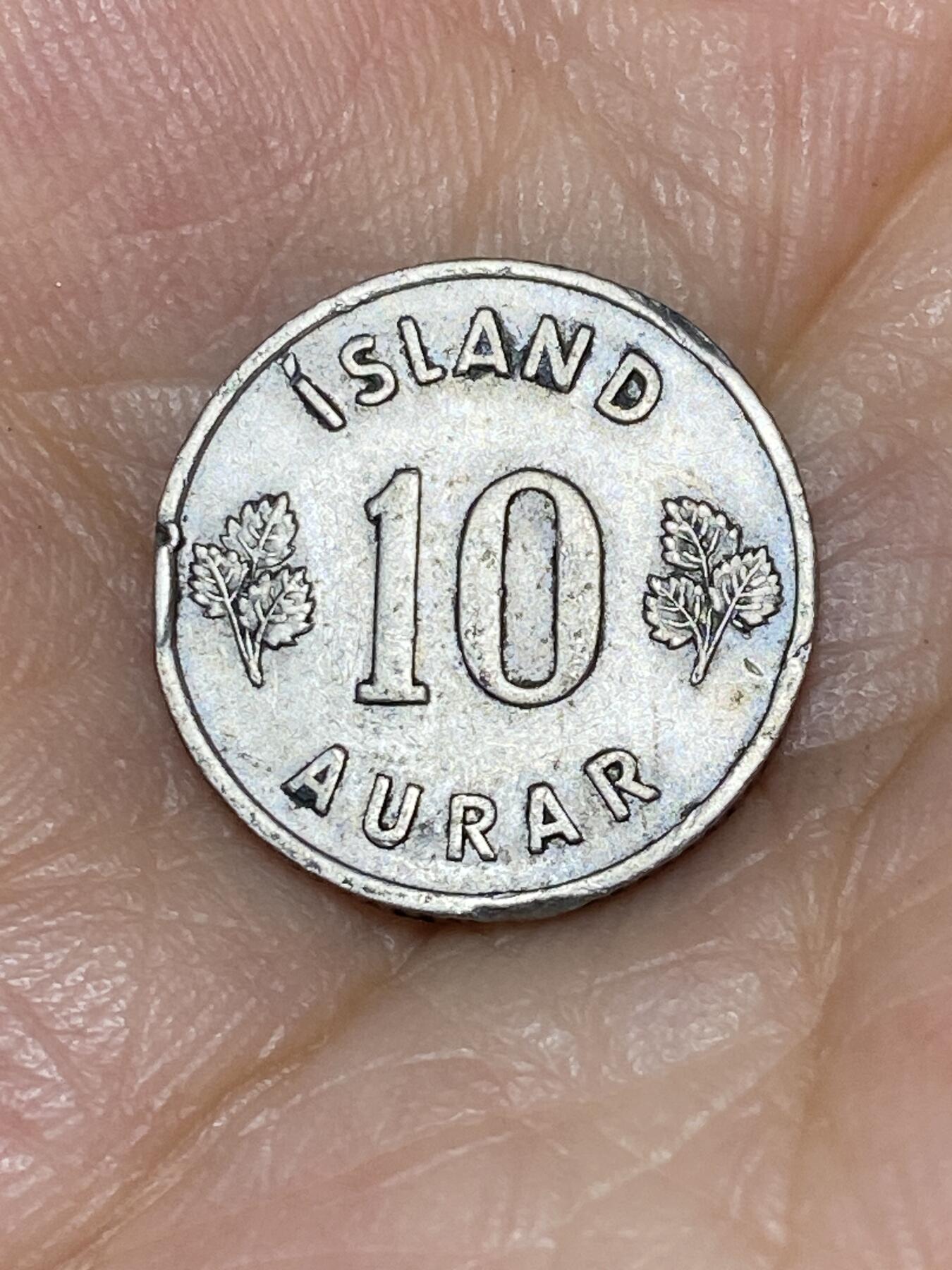 2025年第七十六场(总第一百零二场）外国好品散币(免佣金) 冰岛🇮🇸1946年10奥拉(共和国时期第一套，铜镍材质版，首发年)