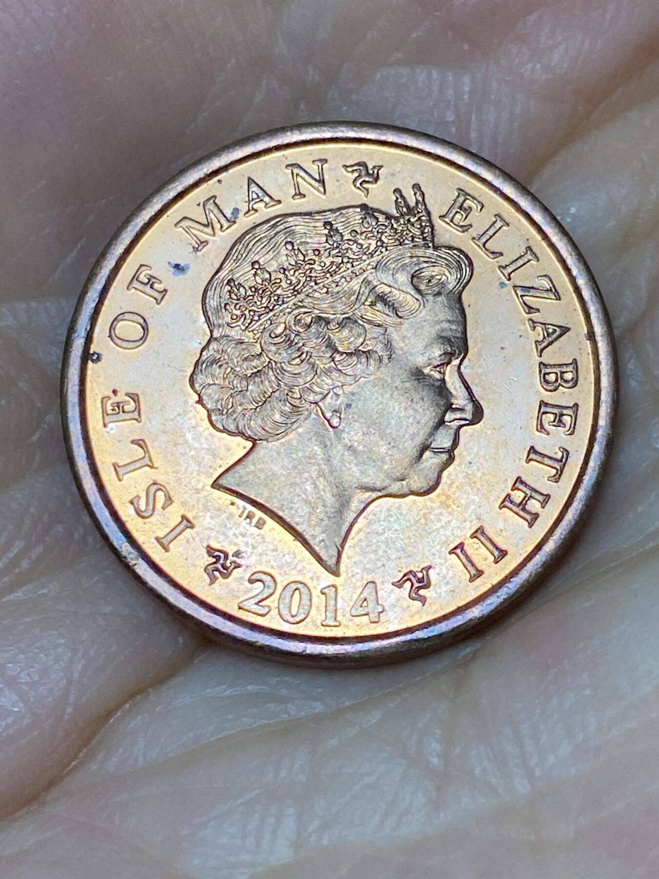 2025年第七十六场(总第一百零二场）外国好品散币(免佣金) 英属马恩岛2014年1便士(伊丽莎白二世老年)