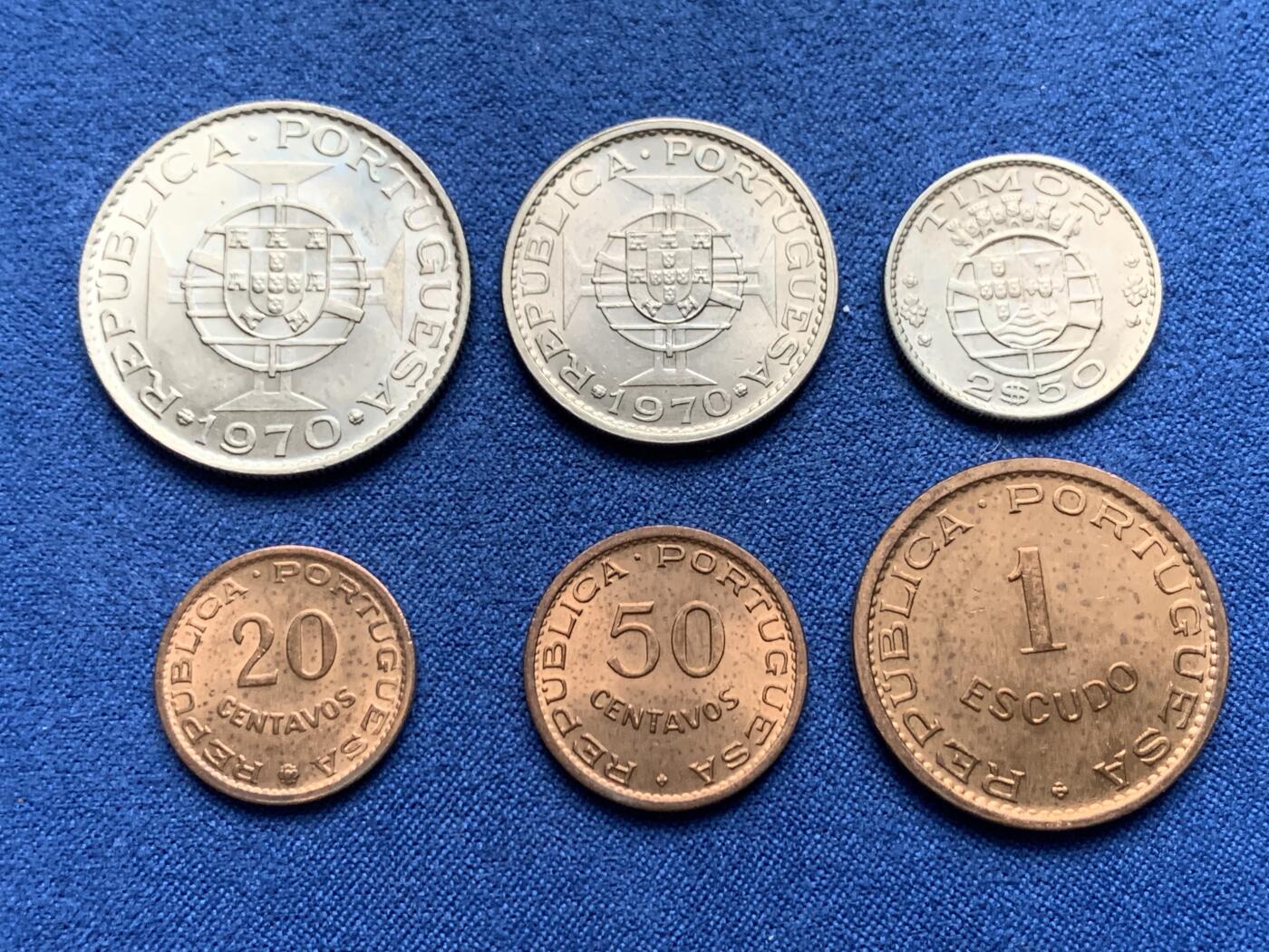 《竞宝斋》第408场 周日，周一，2场连拍 （全场包邮） 6枚一组 葡属东帝汶1970年