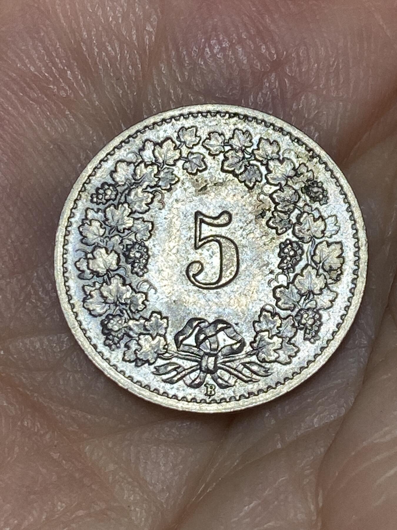 2025年第七十六场(总第一百零二场）外国好品散币(免佣金) 瑞士🇨🇭1957年5生丁(B标)