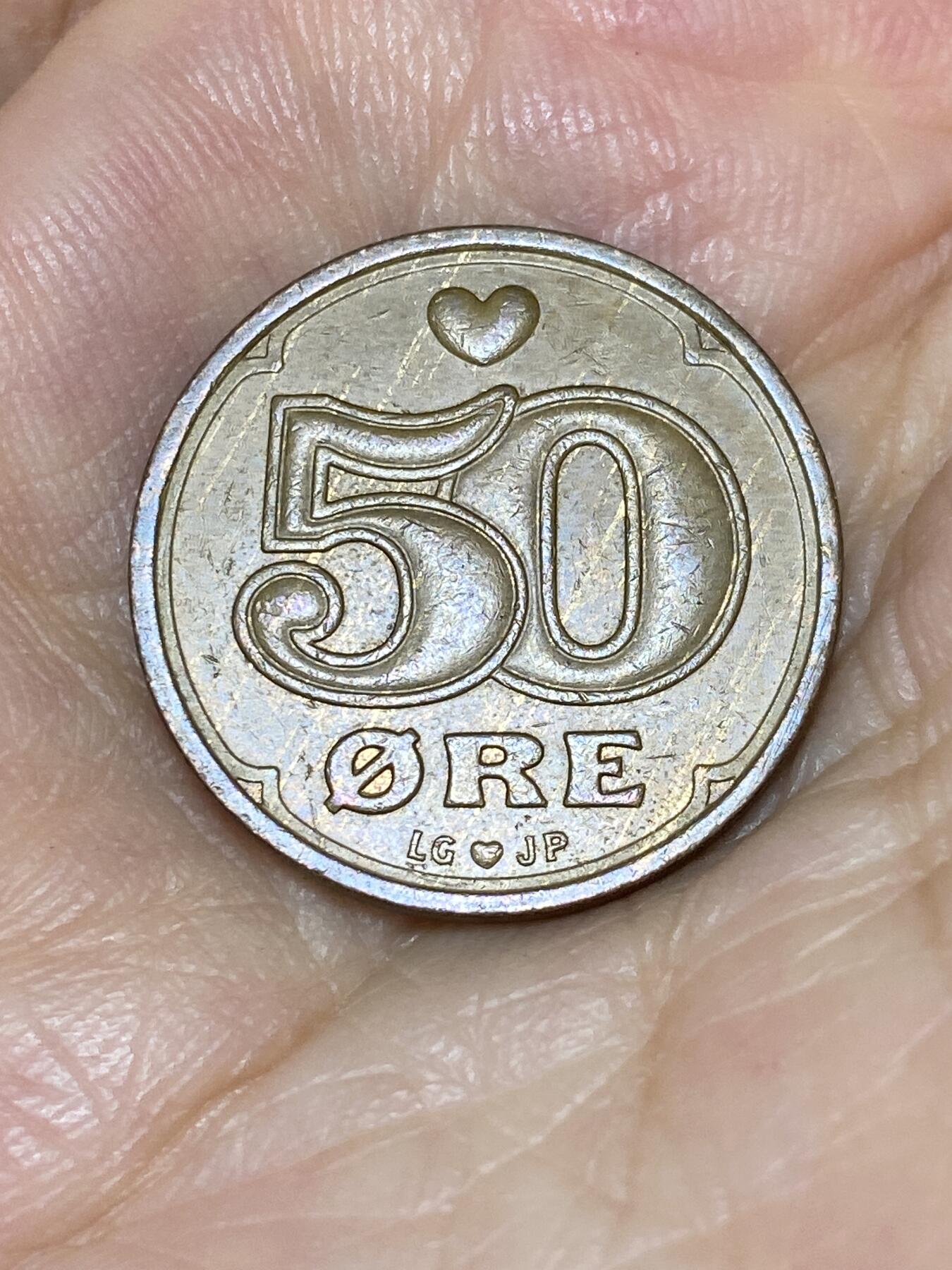 2025年第七十六场(总第一百零二场）外国好品散币(免佣金) 丹麦🇩🇰1994年50欧尔(玛格丽特二世第二版，LG; JP; A版)