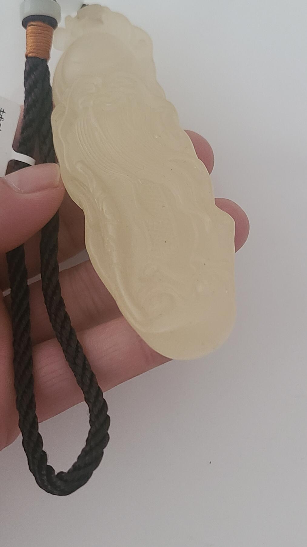 越南芽庄白油格白棋手把件