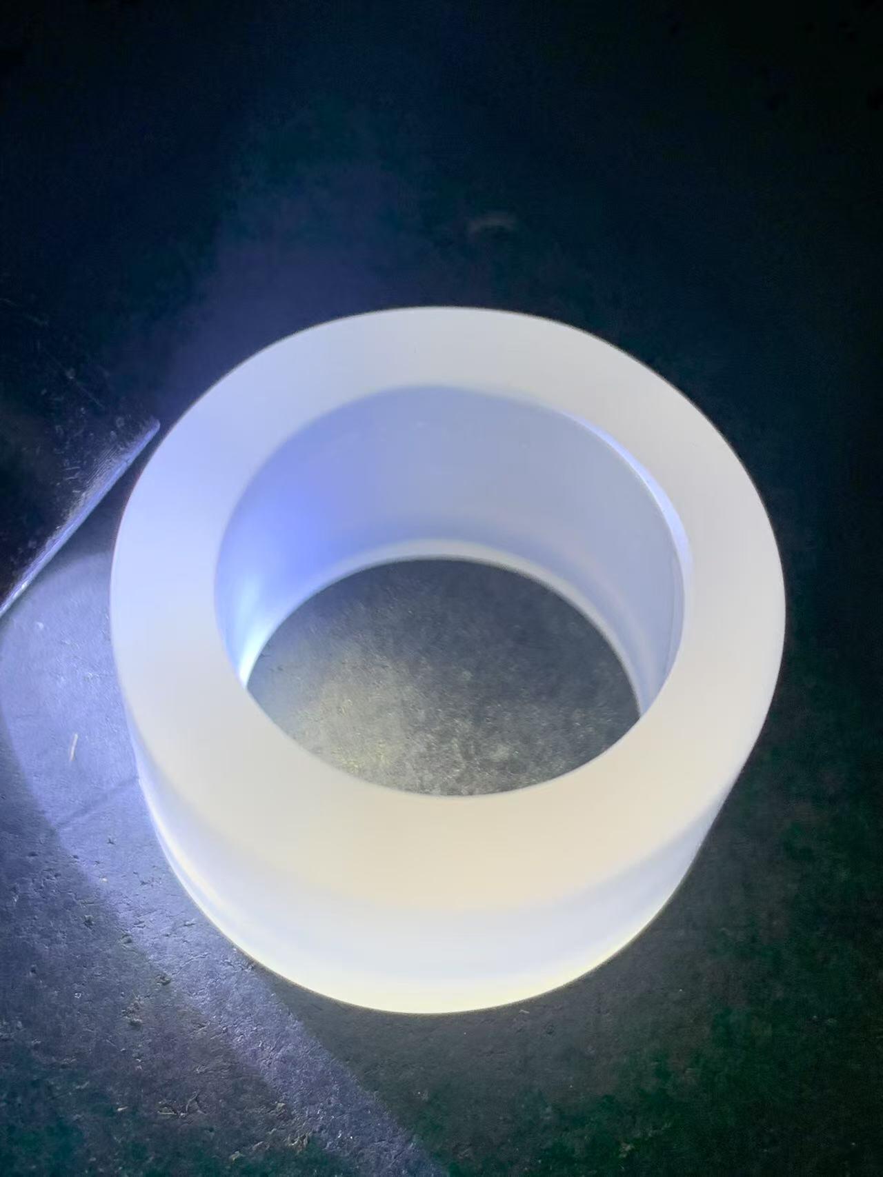 精美荔枝冻白玉髓随形扳指 带灵动白沙点 文玩扳指，指环一个 收藏级