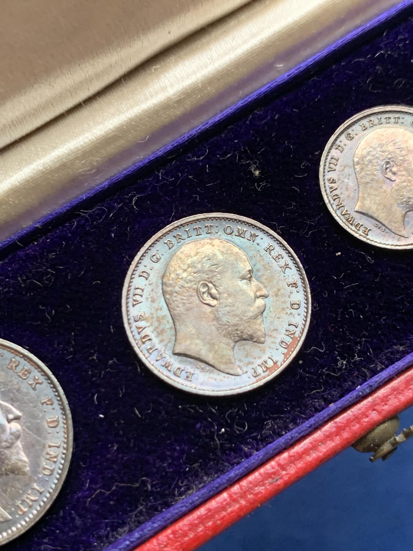 《竞宝斋》第408场 周日，周一，2场连拍 （全场包邮） 英国1908年爱德华七世濯足币 带盒