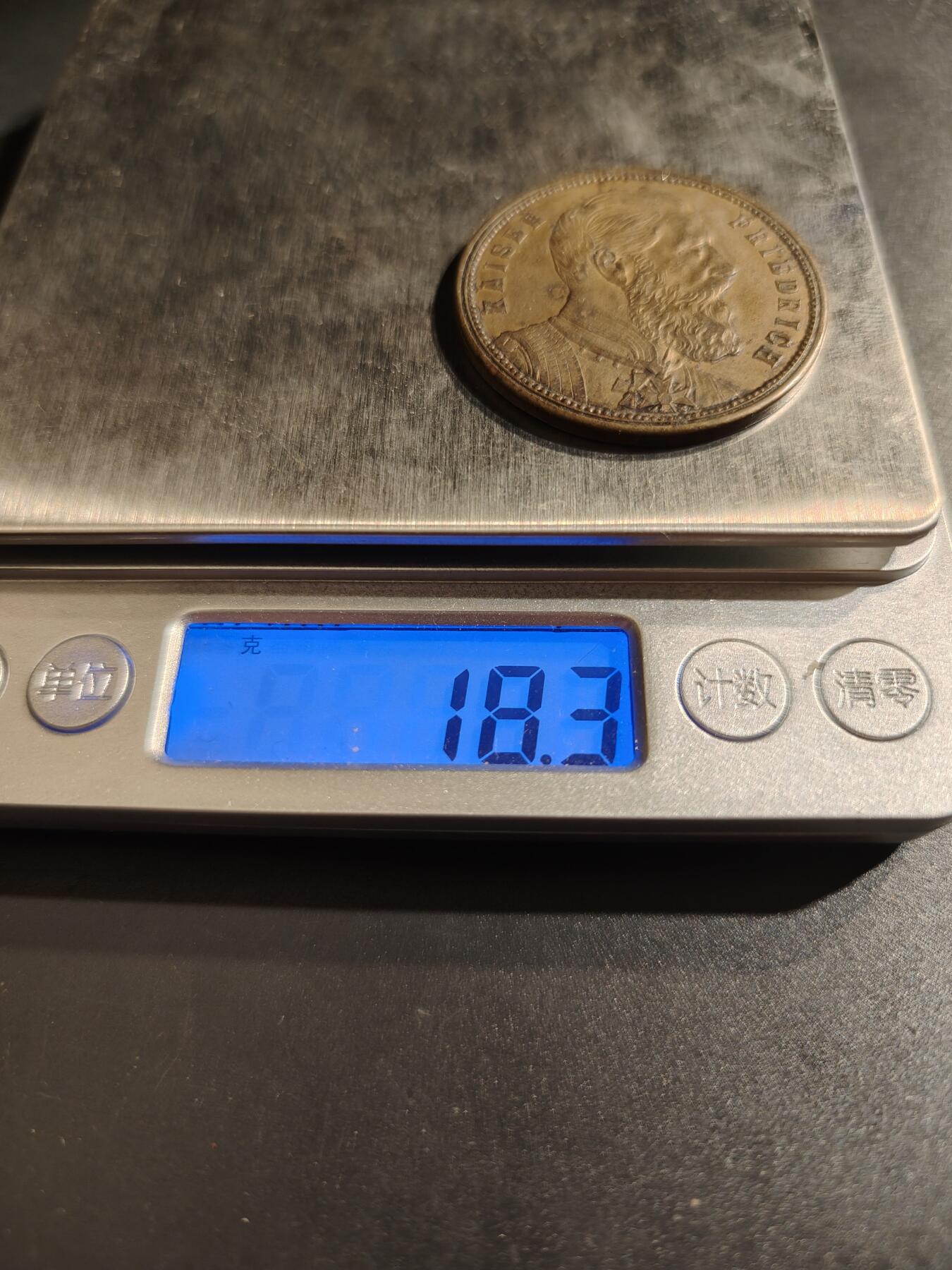 老王徽章第140期 德国1888年德皇腓特烈三世逝世纪念铜章    直径39mm   重量18.3g