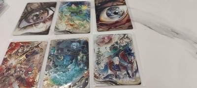 秋原瞳的小店第19期（竹竿击落叶子，红枣掉落下来的砰砰声，那是最美好的记忆之一） - 卡游三国千古一瞬原膜经典6张，实物很好看